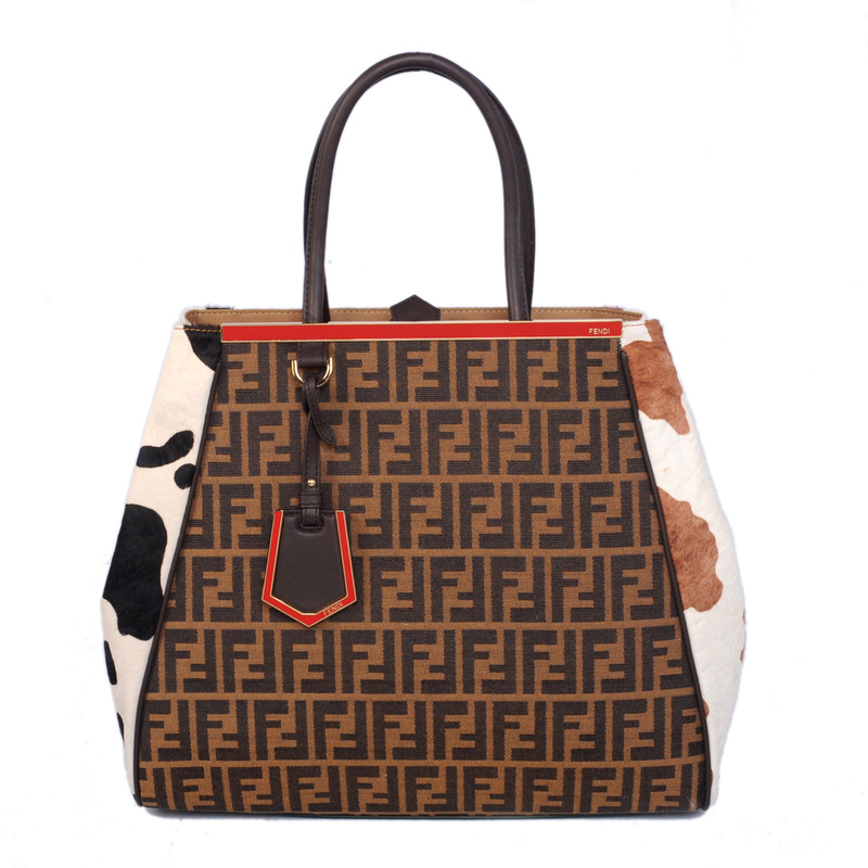 F2552M Fendi 2Jours tessuto e crine Borsa F2552M